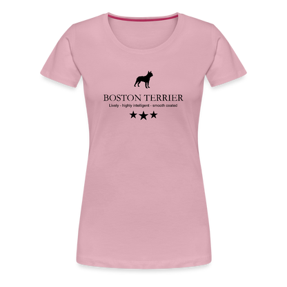 Women’s Premium T-Shirt - Boston Terrier - Lively, highly intelligent, smooth coated... - Hellrosa