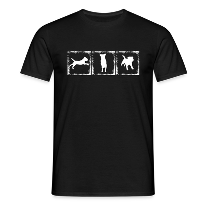 Border Terrier in action | Männer T-Shirt - Schwarz