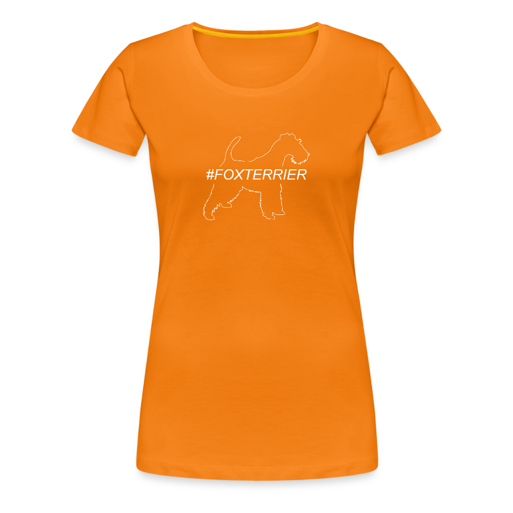 Women’s Premium T-Shirt - Foxterrier - Hashtag - Orange