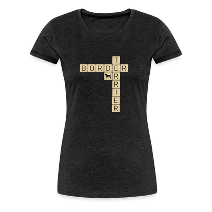 Border Terrier - Scrabble | Women’s Premium T-Shirt - Anthrazit