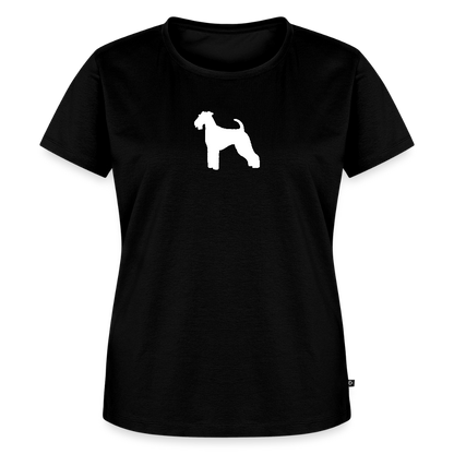Women’s Premium T-Shirt - Airedale Terrier-Silhouette - Schwarz
