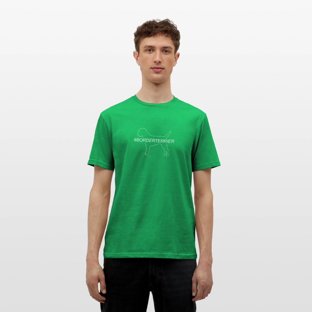 Border Terrier - Hashtag | Männer T-Shirt - Kelly Green