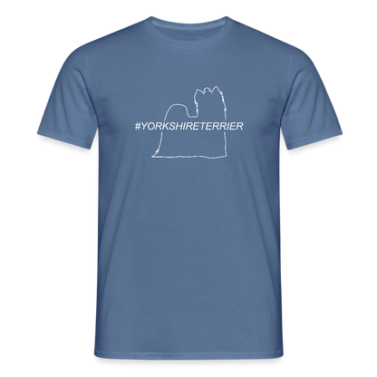 Yorkshire Terrier - Hashtag | Männer T-Shirt - Taubenblau 