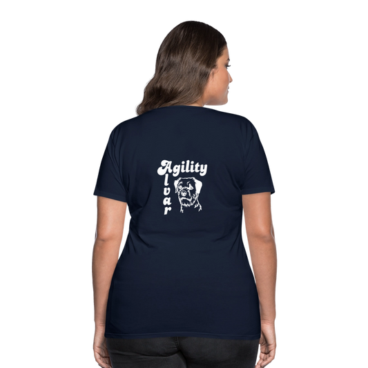 Border Terrier Agility | Women’s Premium T-Shirt - Navy