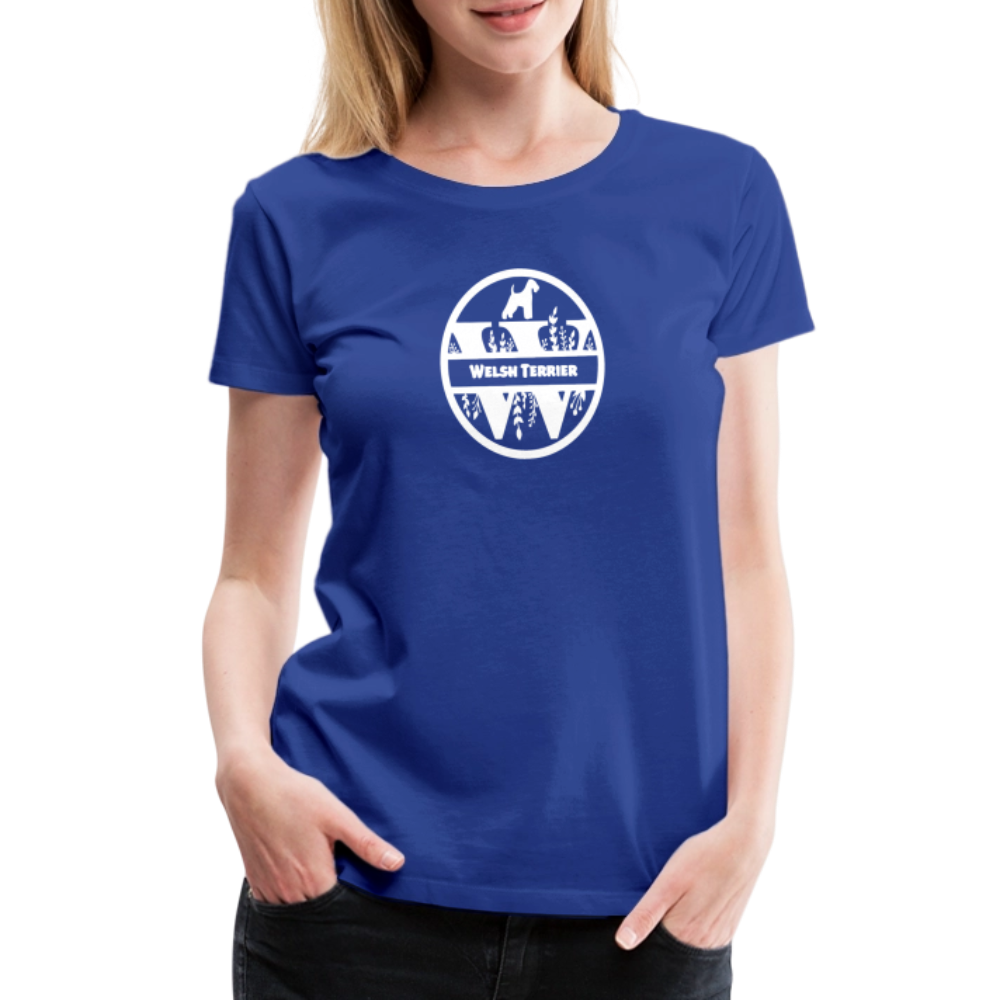 Women’s Premium T-Shirt - Welsh Terrier - Monogramm - Königsblau