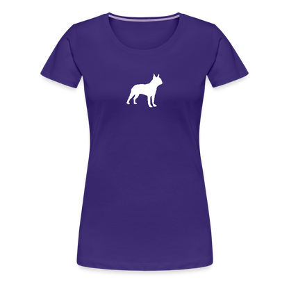 Boston Terrier-Silhouette | Women’s Premium T-Shirt - Lila
