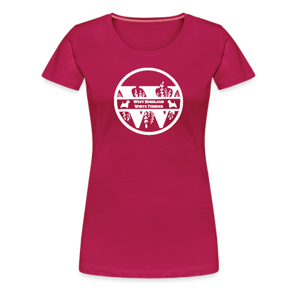 Women’s Premium T-Shirt - West Highland White Terrier - Monogramm - dunkles Pink