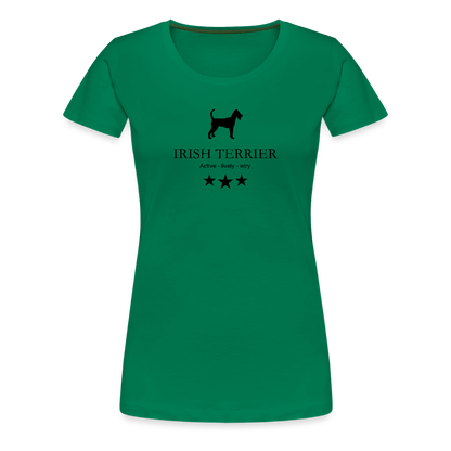 Women’s Premium T-Shirt - Irish Terrier - Active, lively, wiry... - Kelly Green