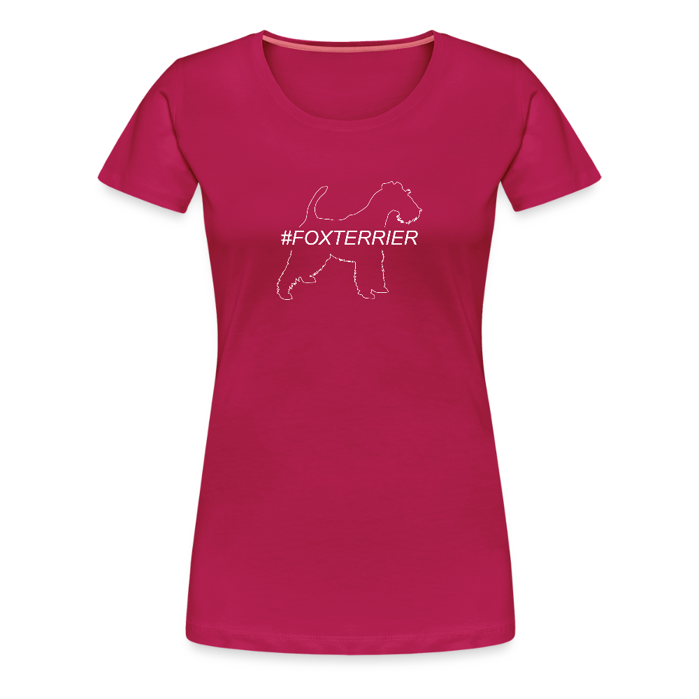 Women’s Premium T-Shirt - Foxterrier - Hashtag - dunkles Pink