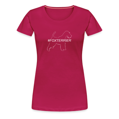 Women’s Premium T-Shirt - Foxterrier - Hashtag - dunkles Pink