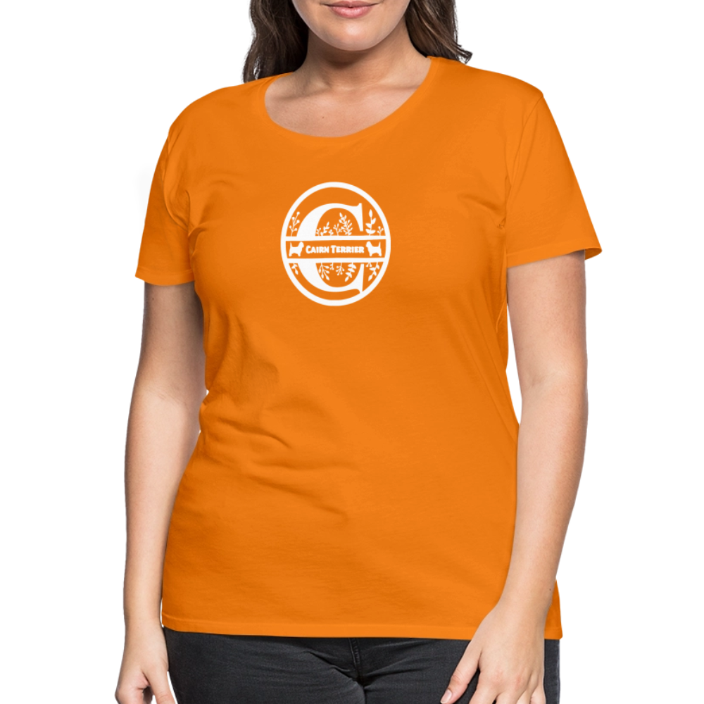 Women’s Premium T-Shirt - Cairn Terrier - Monogramm - Orange