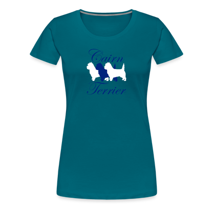Women’s Premium T-Shirt - Cairn Terrier-Schriftzug - Divablau