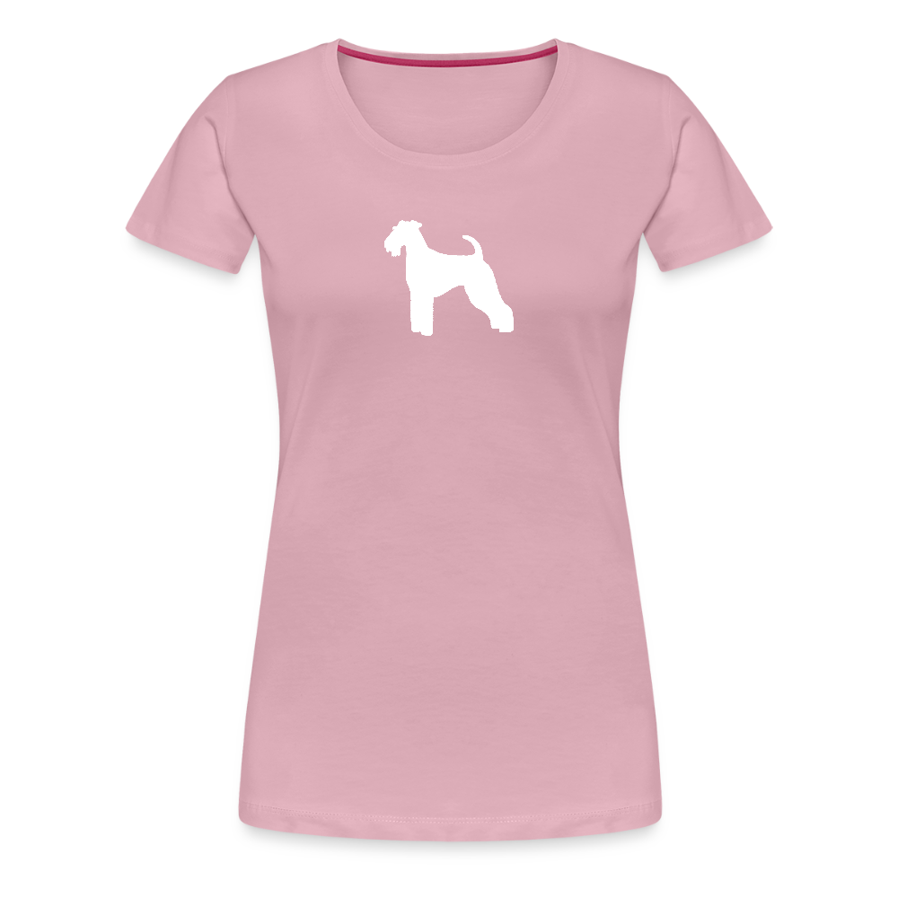 Women’s Premium T-Shirt - Airedale Terrier-Silhouette - Hellrosa