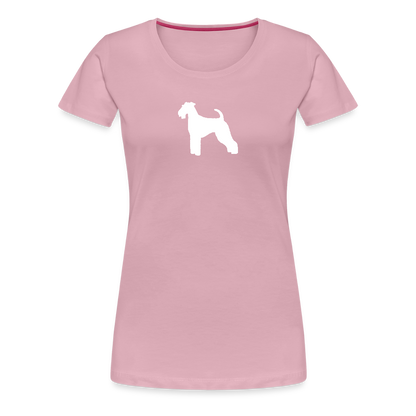 Women’s Premium T-Shirt - Airedale Terrier-Silhouette - Hellrosa