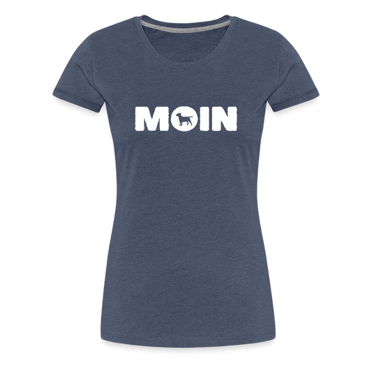 Bull Terrier - Moin | Women’s Premium T-Shirt - Blau meliert