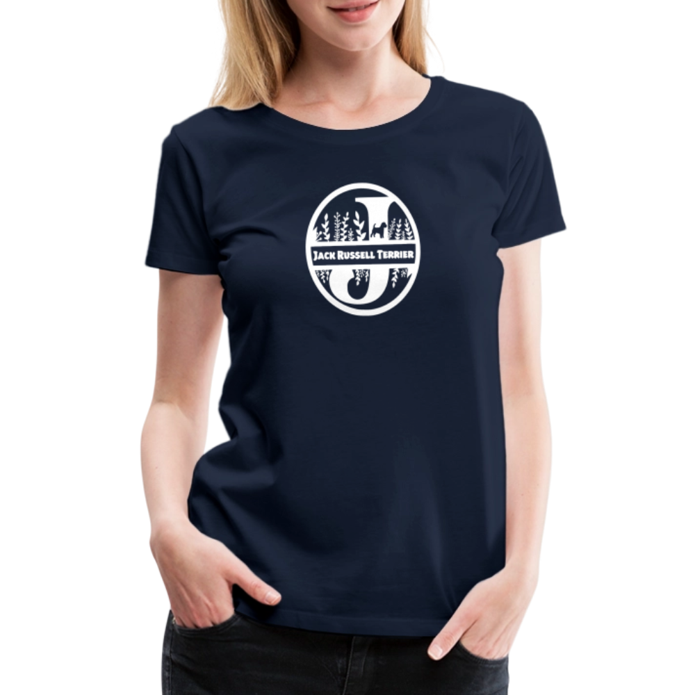 Women’s Premium T-Shirt - Jack Russell Terrier - Monogramm - Navy