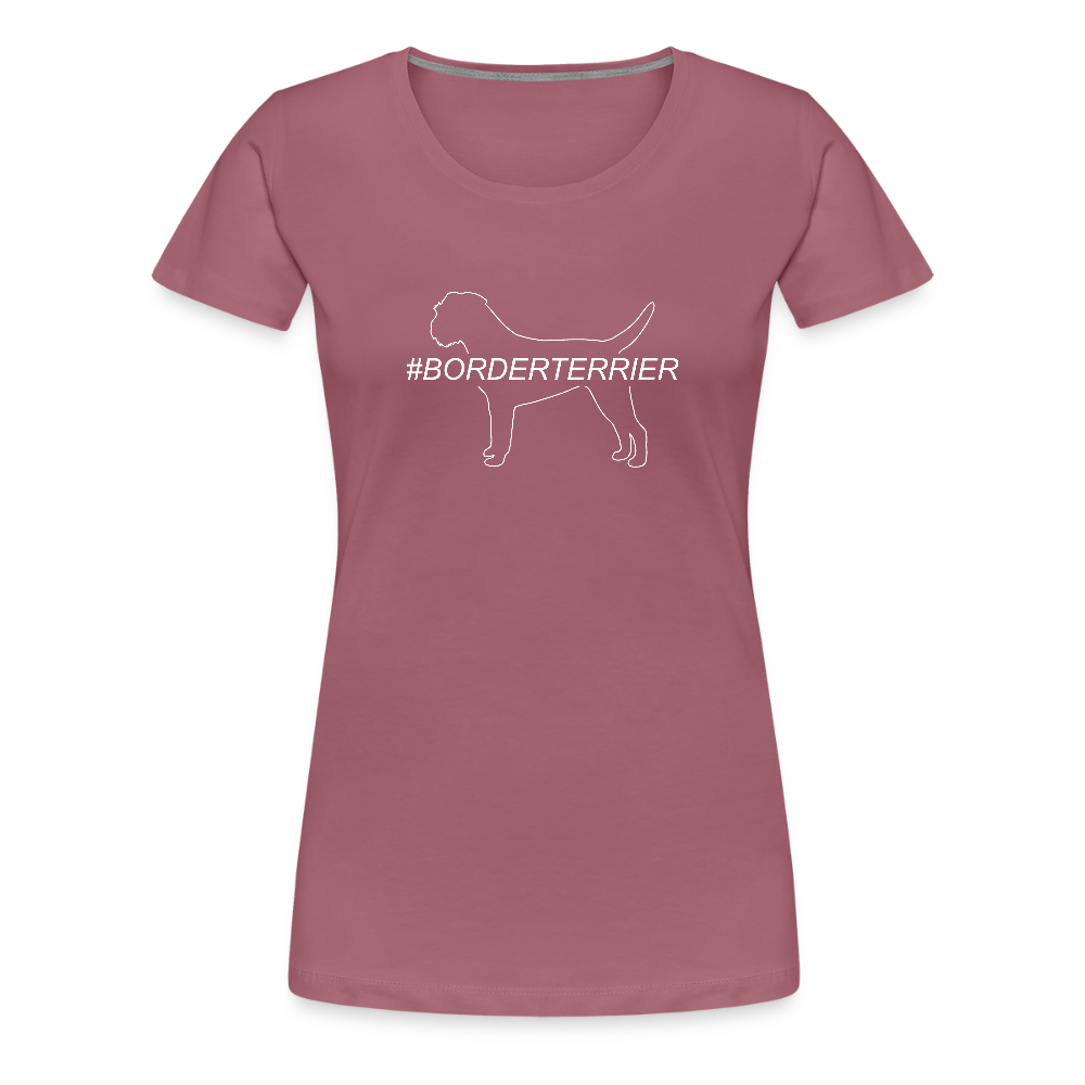 Women’s Premium T-Shirt - Border Terrier - Hashtag - Malve