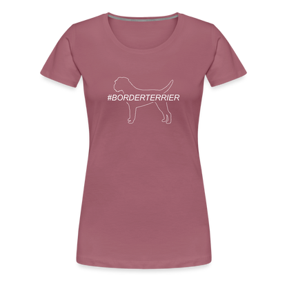 Women’s Premium T-Shirt - Border Terrier - Hashtag - Malve