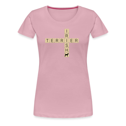 Irish Terrier - Scrabble | Women’s Premium T-Shirt - Hellrosa