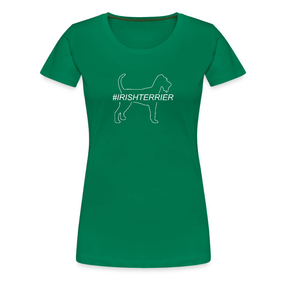 Women’s Premium T-Shirt - Irish Terrier - Hashtag - Kelly Green
