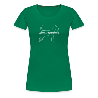 Women’s Premium T-Shirt - Irish Terrier - Hashtag - Kelly Green