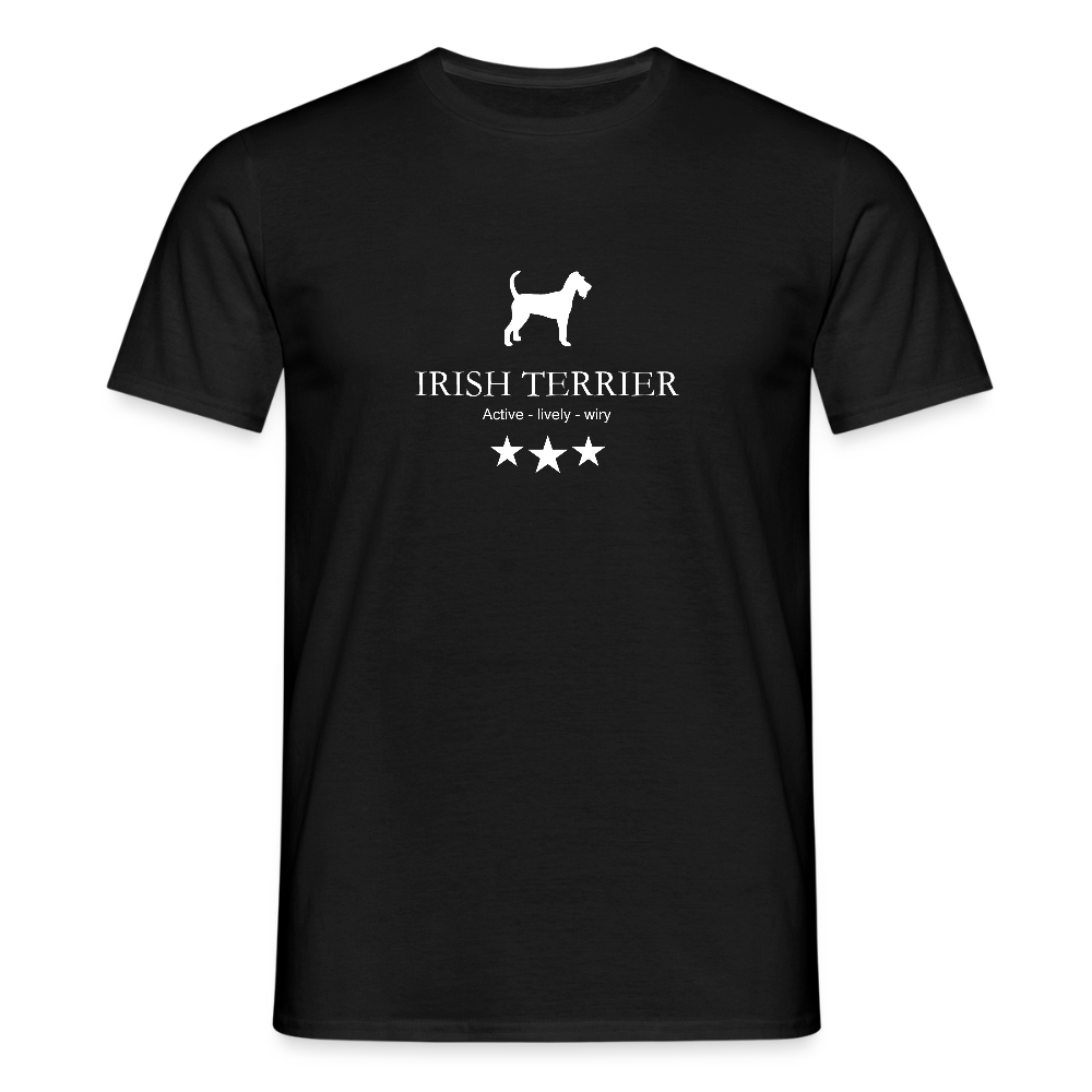 Männer Premium T-Shirt - Irish Terrier - Active, lively, wiry... - Schwarz