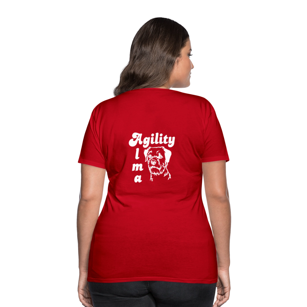 Border Terrier Agility Alma | Women’s Premium T-Shirt - Rot
