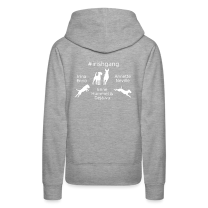 Frauen Premium Hoodie - #IRISHGANG - Grau meliert