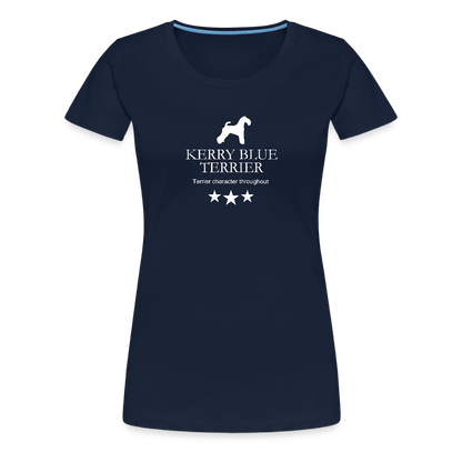 Women’s Premium T-Shirt - Kerry Blue Terrier - Terrier character throughout... - Navy
