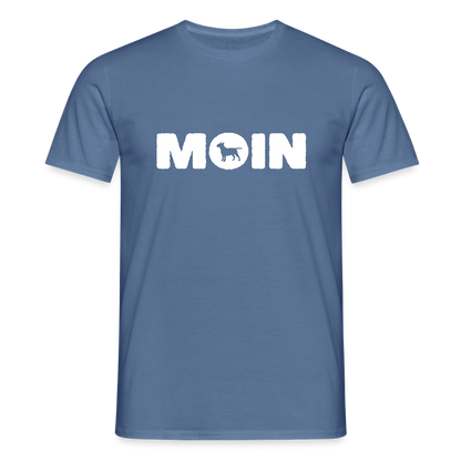 Bull Terrier - Moin | Männer T-Shirt - Taubenblau 