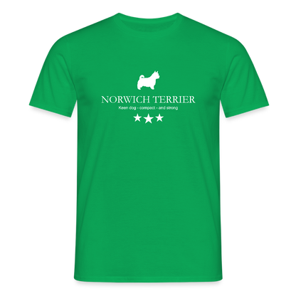 Norwich Terrier - Keen dog, compact and strong... | Männer T-Shirt - Kelly Green