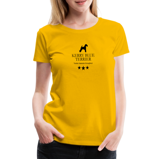 Women’s Premium T-Shirt - Kerry Blue Terrier - Terrier character throughout... - Sonnengelb
