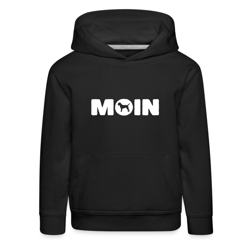 Kinder Premium Hoodie - Border Terrier - Moin - Schwarz