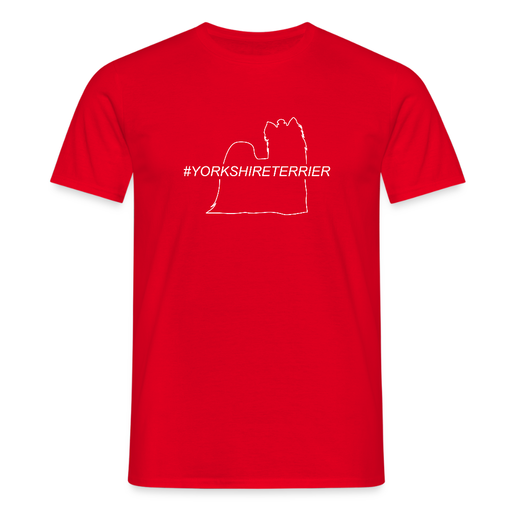 Yorkshire Terrier - Hashtag | Männer T-Shirt - Rot