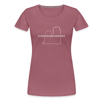 Women’s Premium T-Shirt - Yorkshire Terrier - Hashtag - Malve
