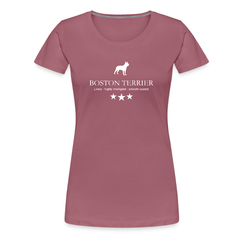 Women’s Premium T-Shirt - Boston Terrier - Lively, highly intelligent, smooth coated... - Malve