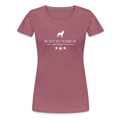 Women’s Premium T-Shirt - Boston Terrier - Lively, highly intelligent, smooth coated... - Malve