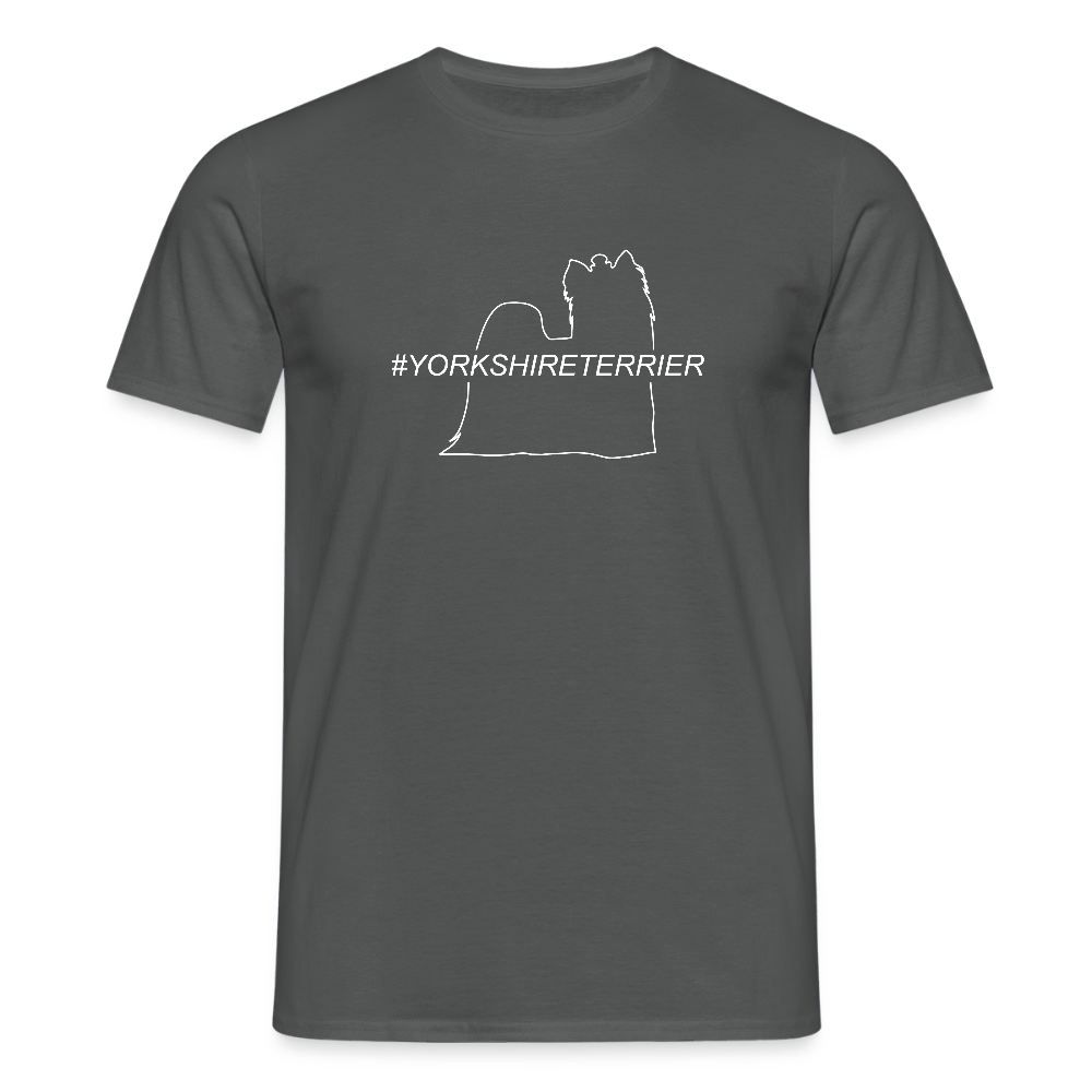 Yorkshire Terrier - Hashtag | Männer T-Shirt - Anthrazit