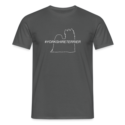 Yorkshire Terrier - Hashtag | Männer T-Shirt - Anthrazit