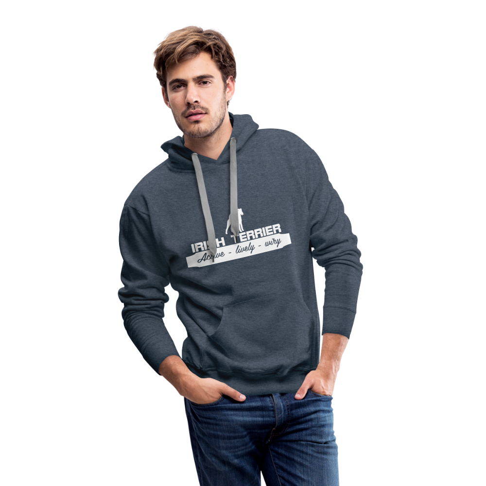 Irish Terrier - Active, lively, wiry... | Men’s Premium Hoodie - Jeansblau