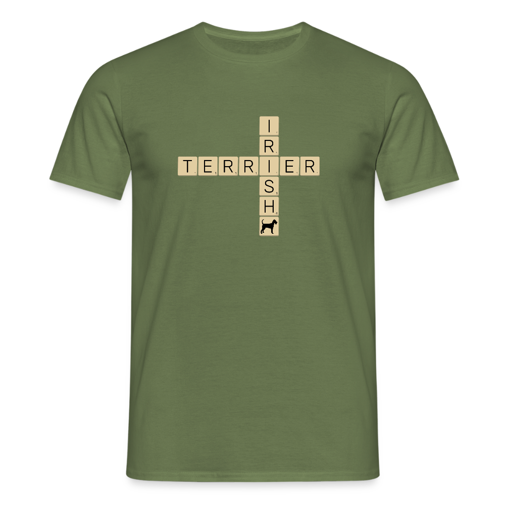 Irish Terrier - Scrabble | Männer T-Shirt - Militärgrün