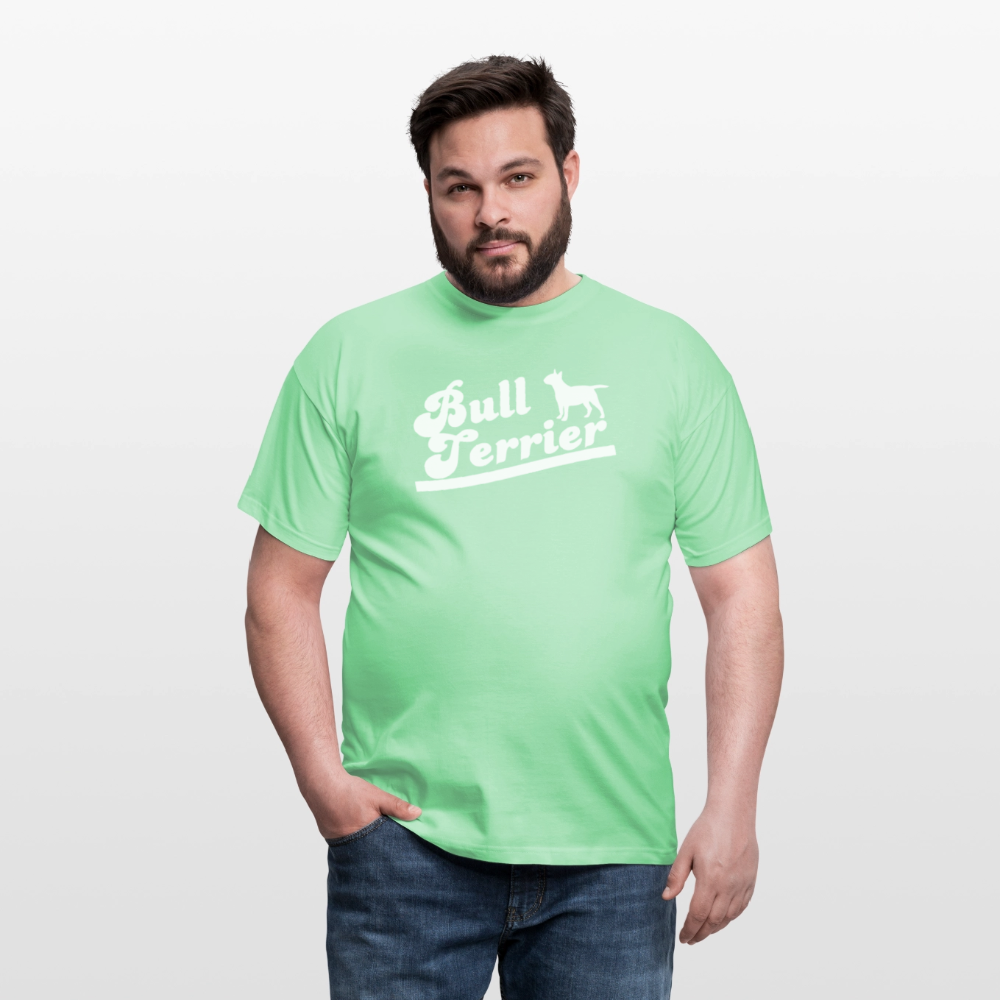 Bull Terrier-Schriftzug | Männer T-Shirt - Mintgrün
