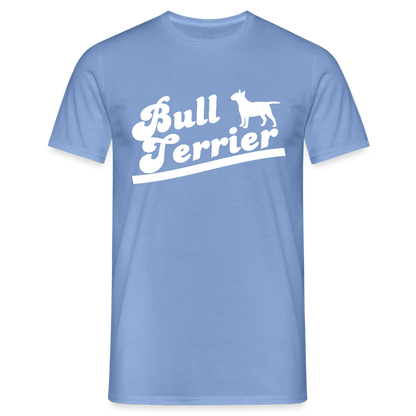 Bull Terrier-Schriftzug | Männer T-Shirt - carolina blue