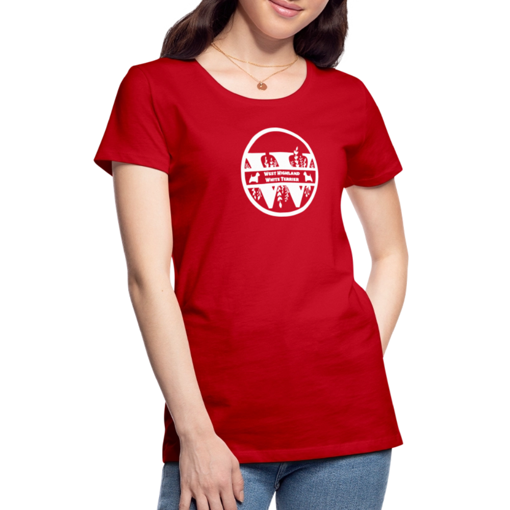 Women’s Premium T-Shirt - West Highland White Terrier - Monogramm - Rot