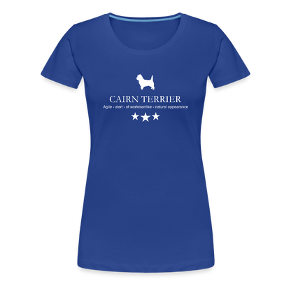 Women’s Premium T-Shirt - Cairn Terrier - Agile, alert, of workmanlinke... - Königsblau