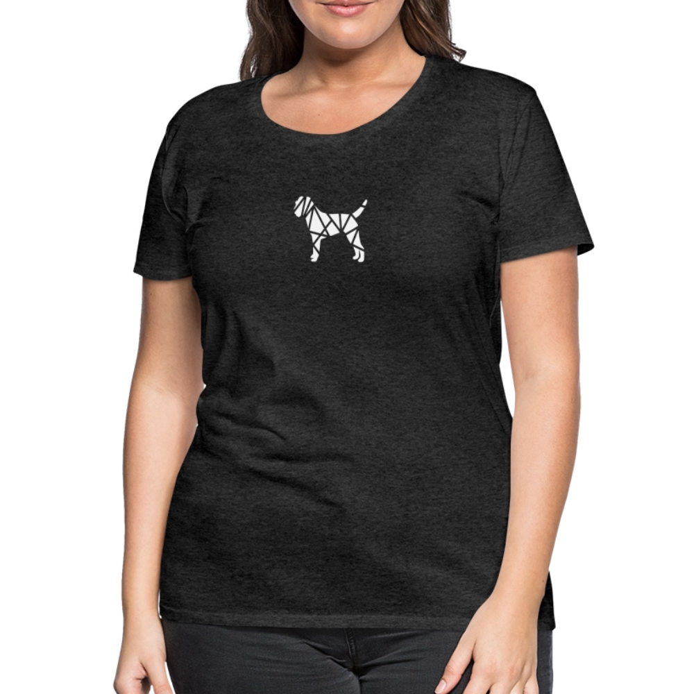 Women’s Premium T-Shirt - Border Terrier geometrisch - Anthrazit