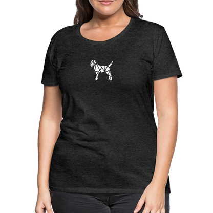 Women’s Premium T-Shirt - Border Terrier geometrisch - Anthrazit