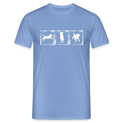 Border Terrier in action | Männer T-Shirt - carolina blue