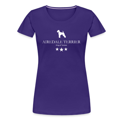 Women’s Premium T-Shirt - Airedale Terrier - King of terriers... - Lila