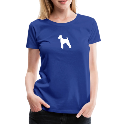 Women’s Premium T-Shirt - Airedale Terrier-Silhouette - Königsblau